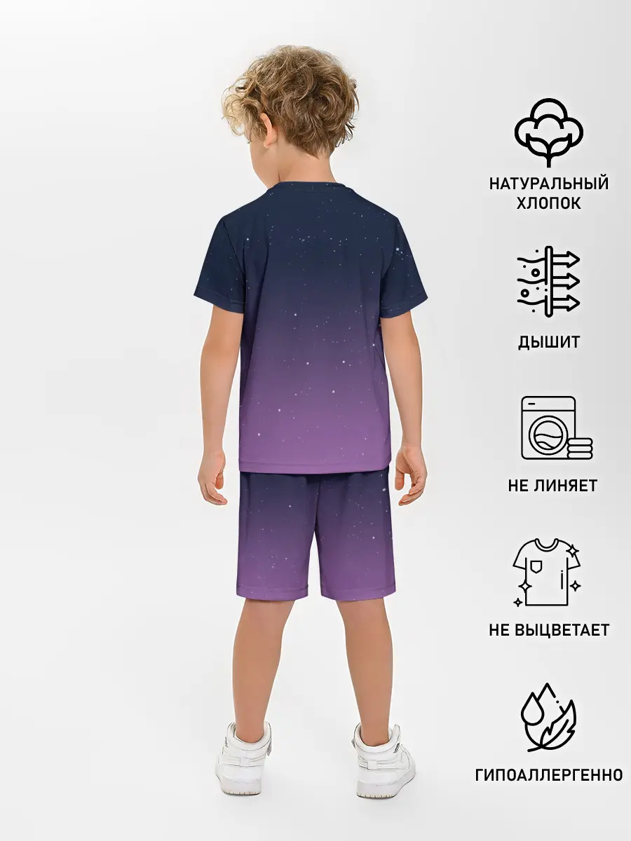 Детская пижама с шортами / Тихиро летает с драконом в ночном небе