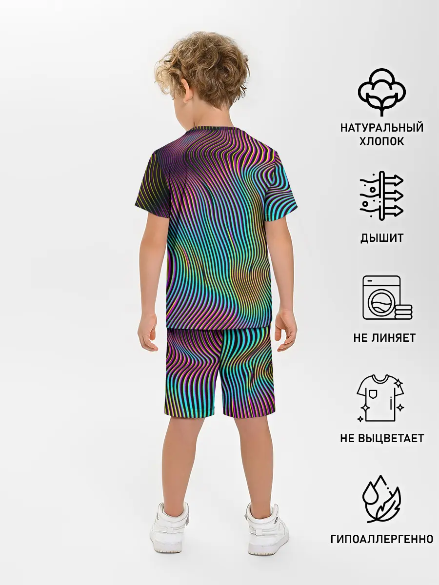 Детская пижама с шортами / Современная абстракция
