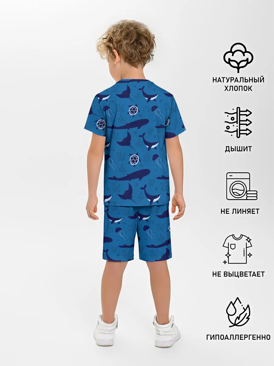 Детская пижама с шортами / Подводный мир