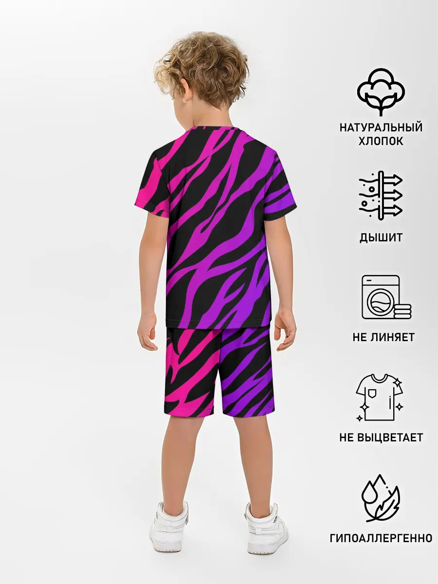 Детская пижама с шортами / Похоже на зебру