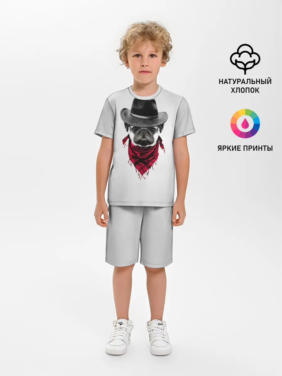 Детская пижама с шортами / Мопс