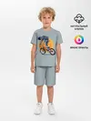 Детская пижама с шортами / Космический велосипедист