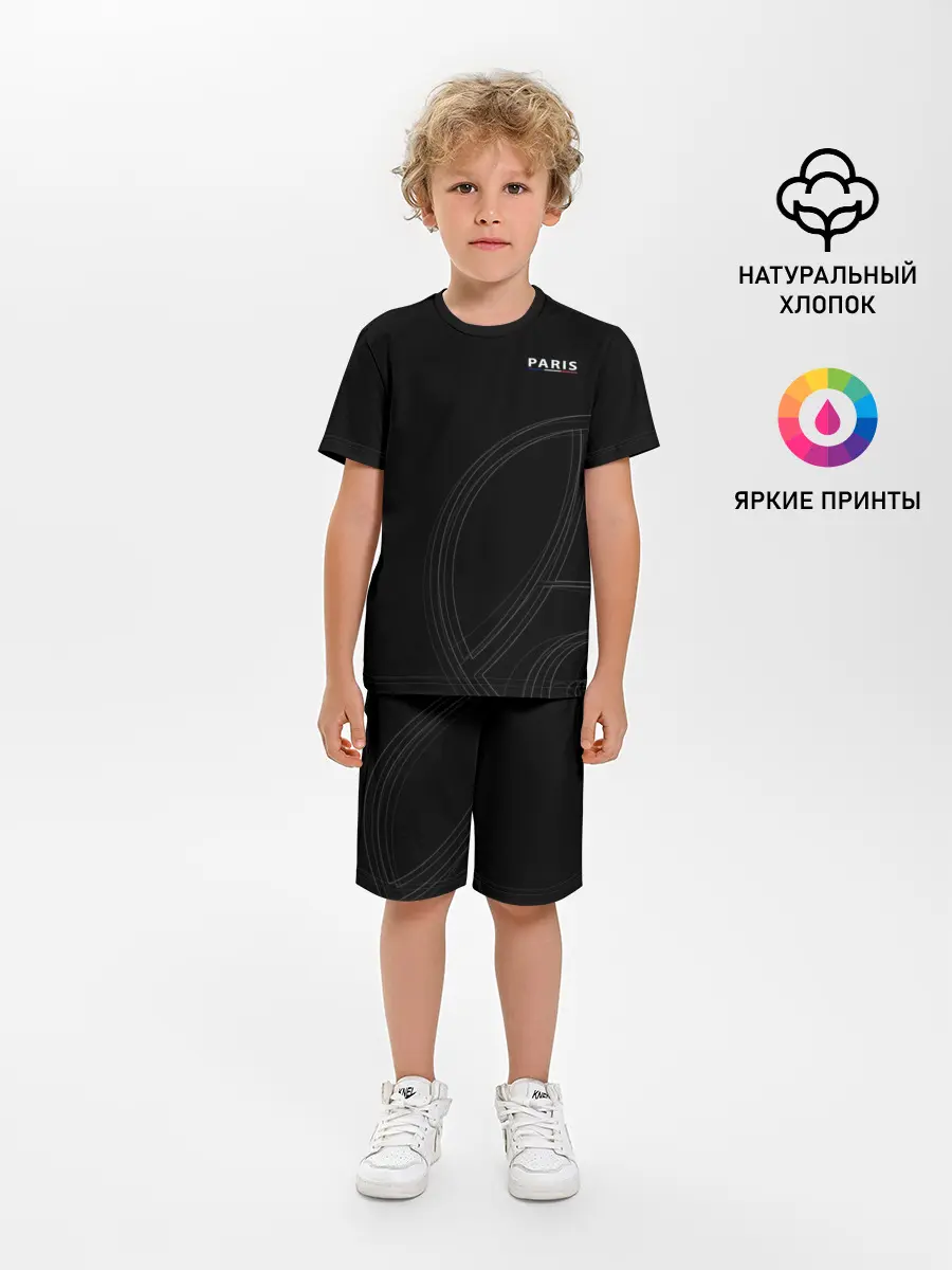 Детская пижама с шортами / PSG | Core Big Logo Black