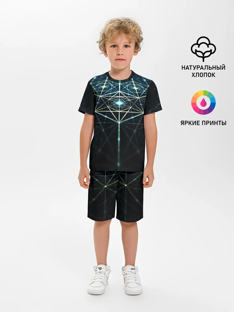Детская пижама с шортами / CYBERWORLD ABSTRACT