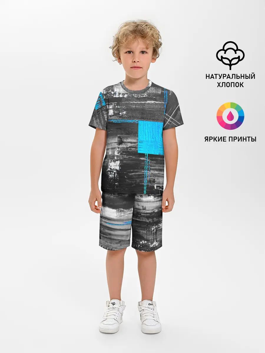 Детская пижама с шортами / Абстракция