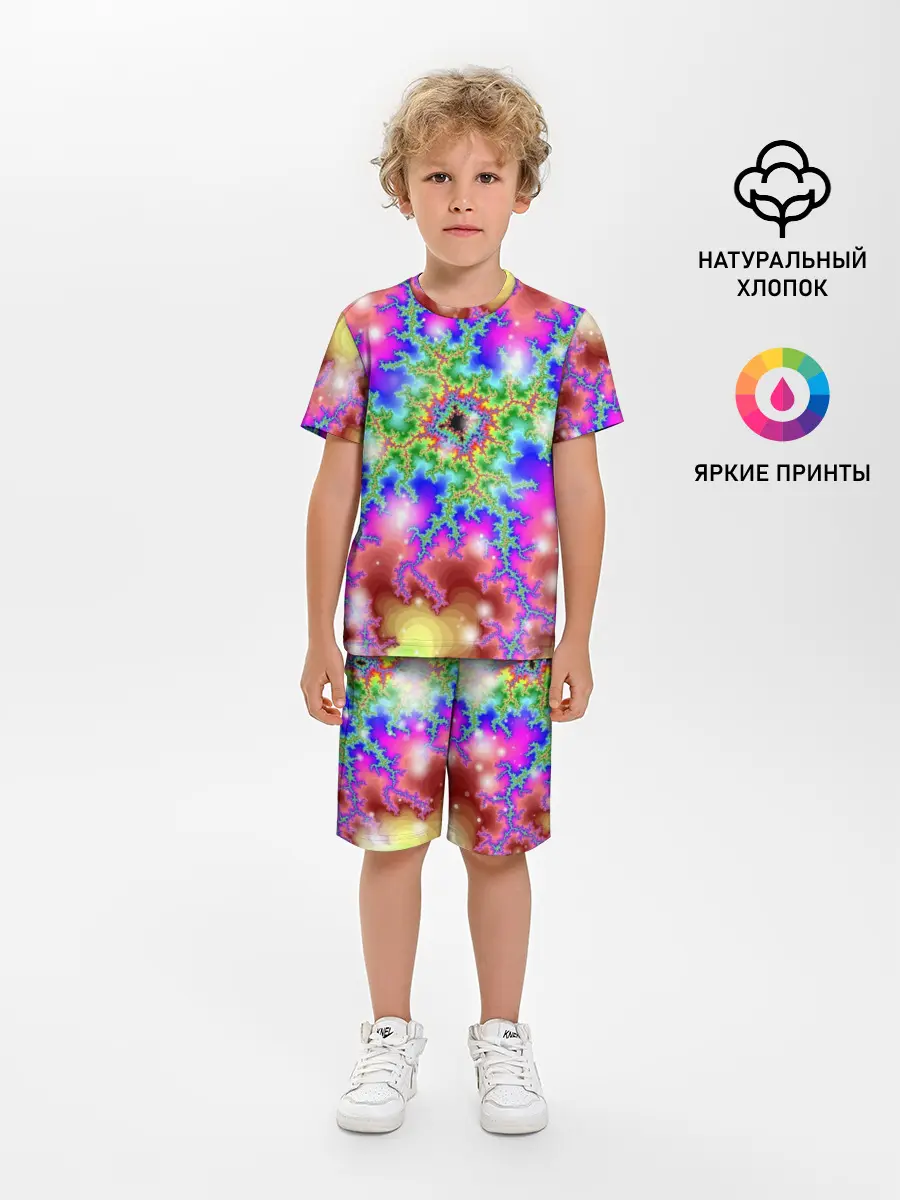 Детская пижама с шортами / Абстракция