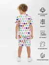 Детская пижама с шортами / 7 СМЕРТНЫХ ГРЕХОВ ЦВЕТНОЙ ПАТТЕРН СИМВОЛЫ