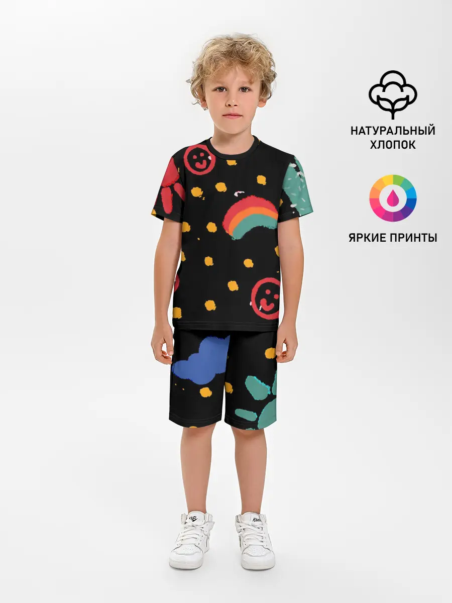 Детская пижама с шортами / красочное детство