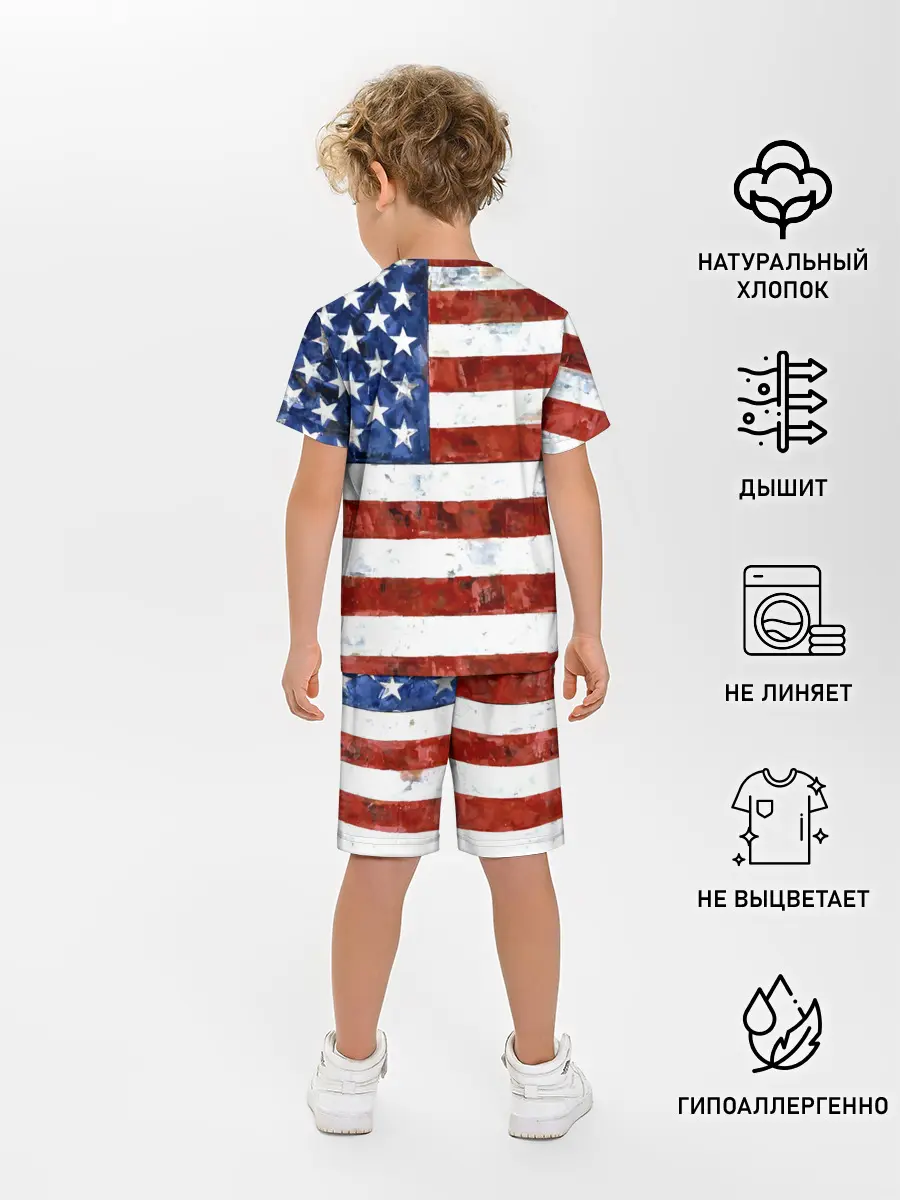 Детская пижама с шортами / США ФЛАГ