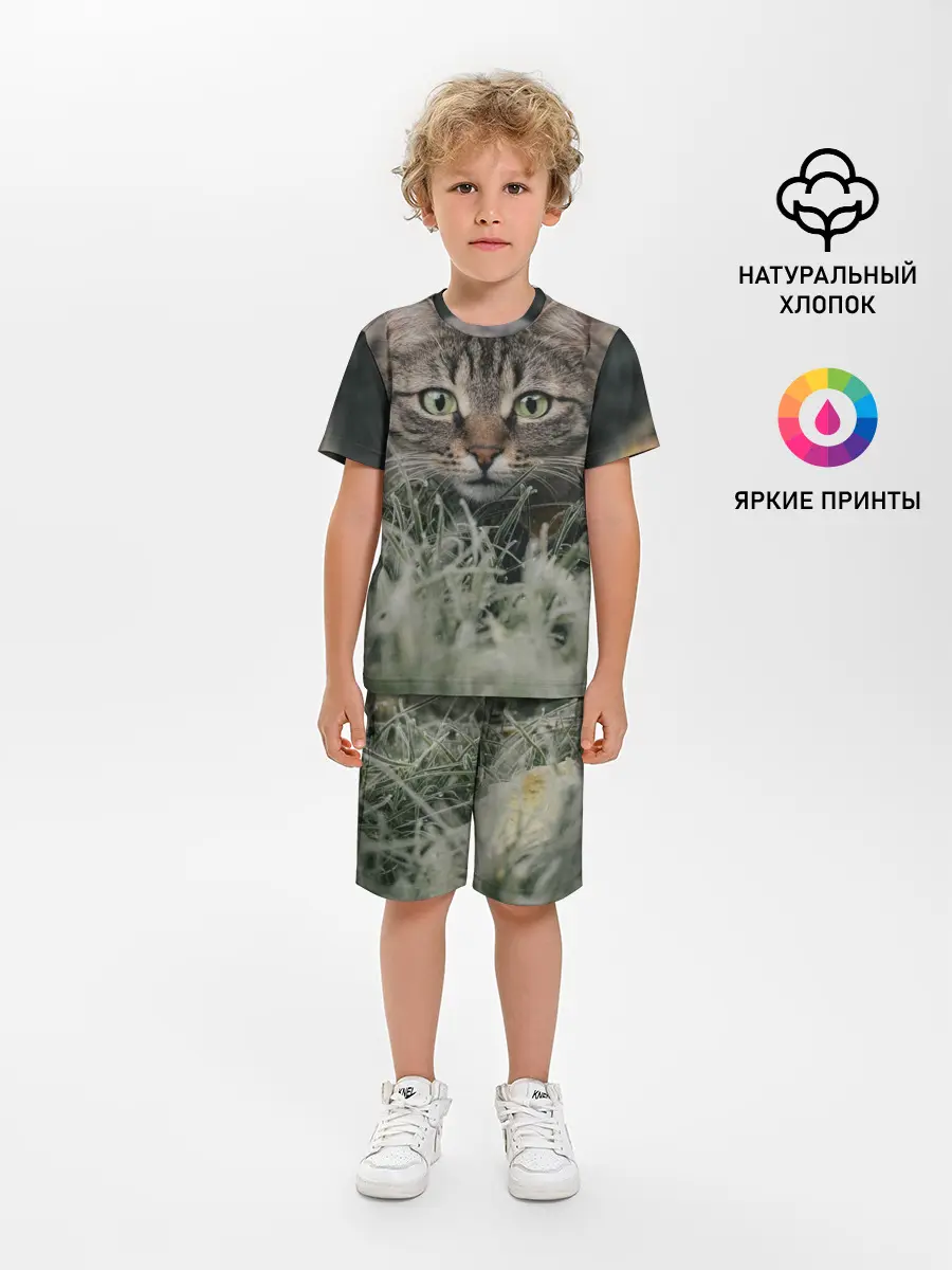 Детская пижама с шортами / Кошка
