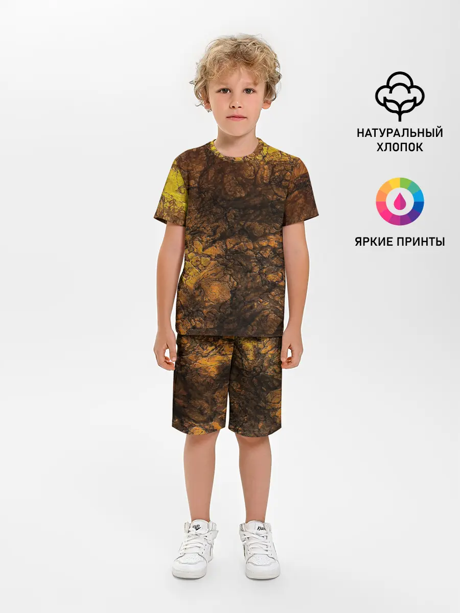 Детская пижама с шортами / Абстрактный узор текстура