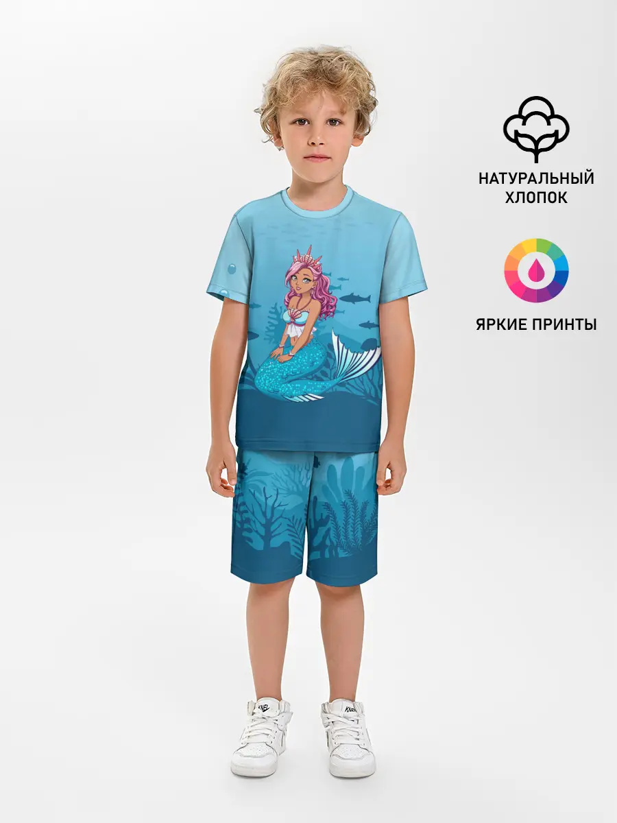 Детская пижама с шортами / Mermaid | Русалка | Русалочка