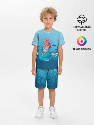 Детская пижама с шортами / Mermaid | Русалка | Русалочка