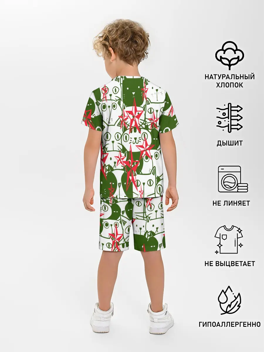 Детская пижама с шортами / КИСЫ