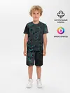 Детская пижама с шортами / 3D соты BLUE