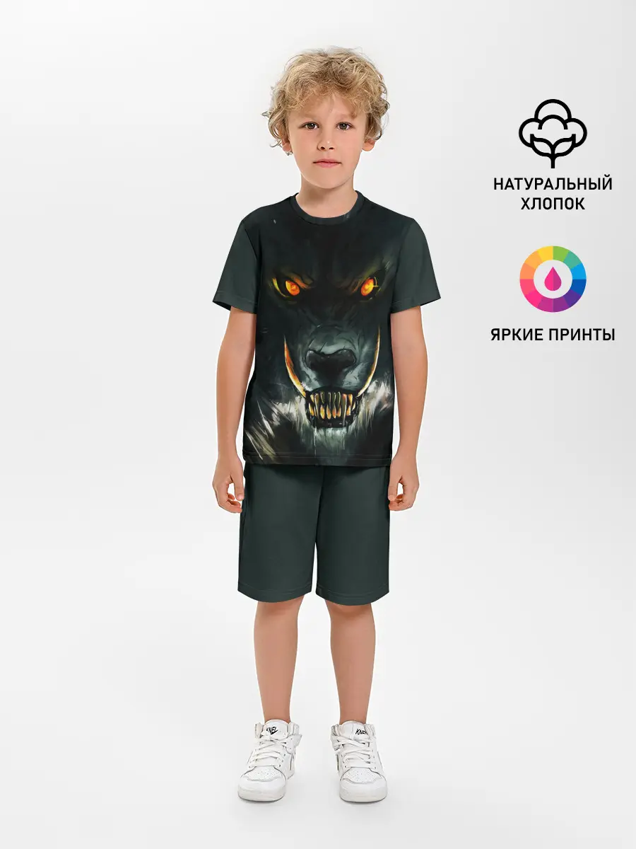 Детская пижама с шортами / ДИКИЙ ВОЛК
