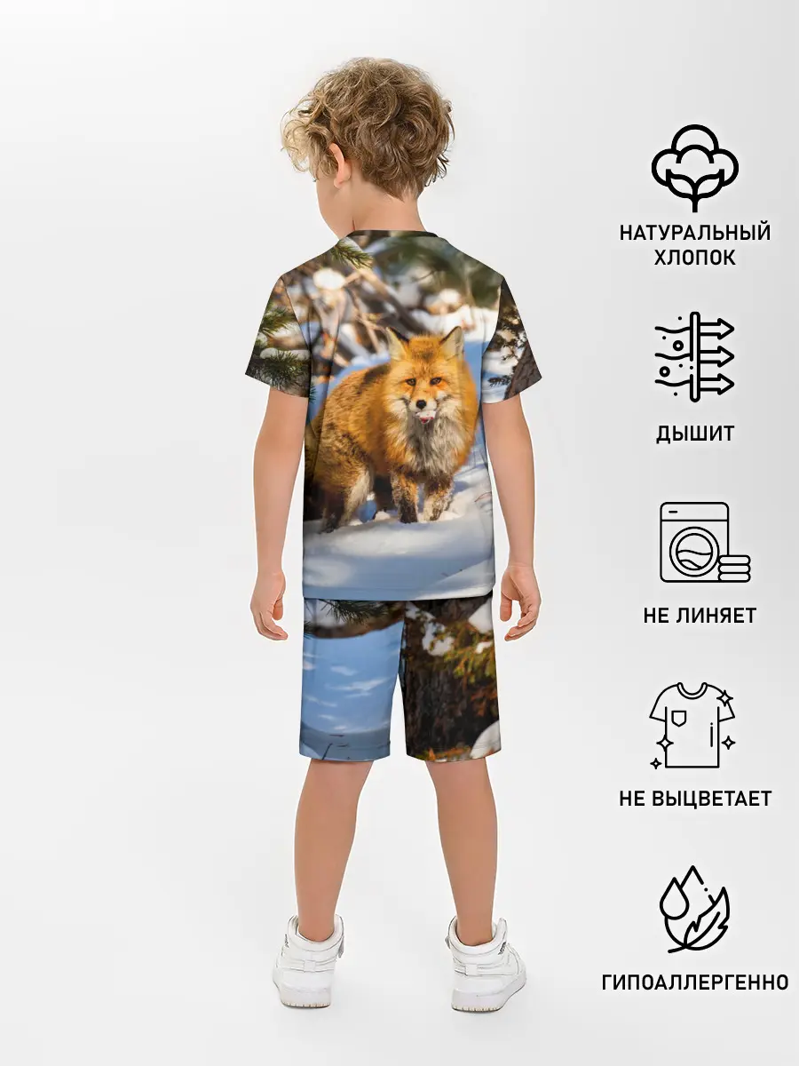 Детская пижама с шортами / Лиса в лесу
