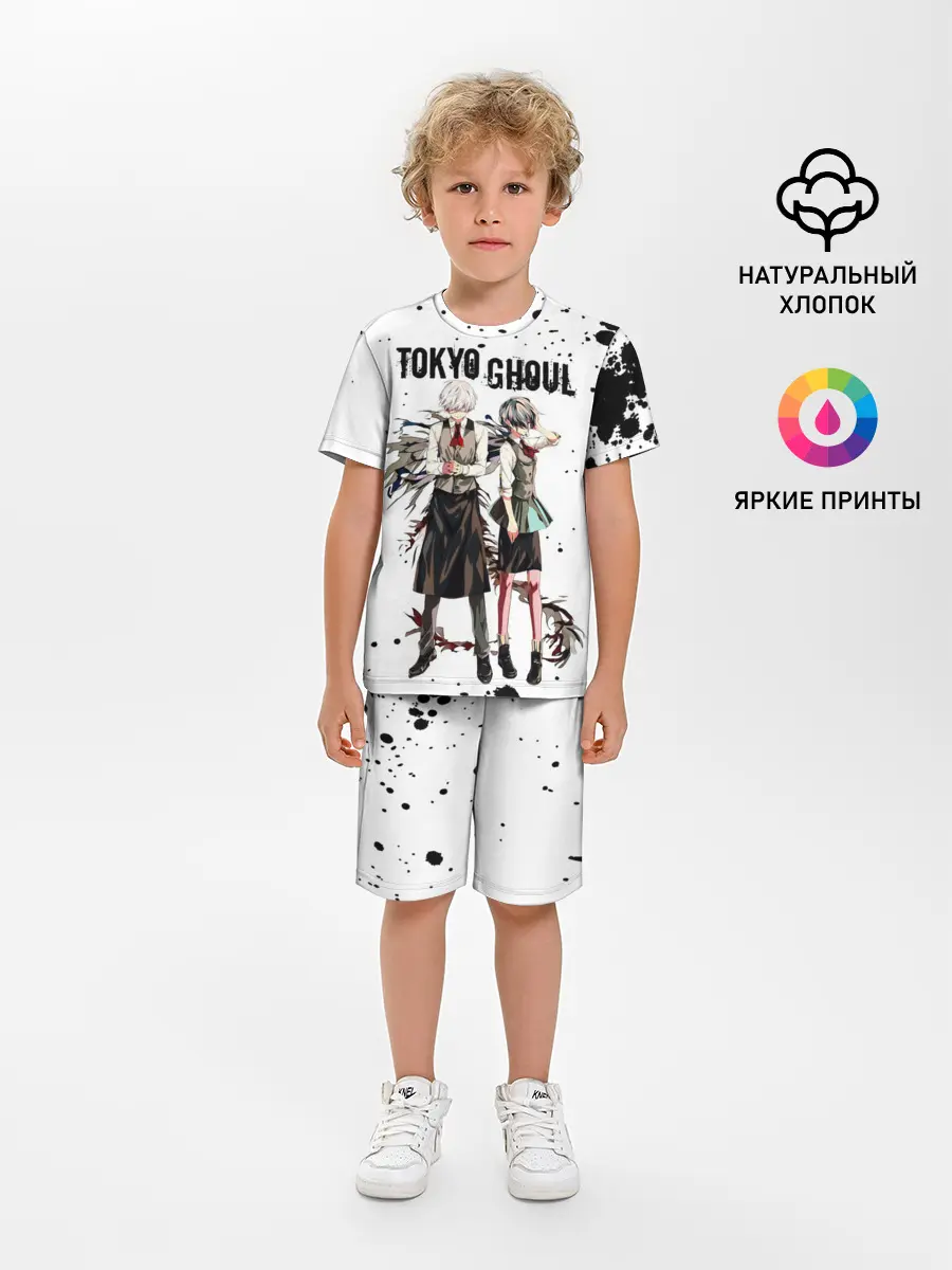 Детская пижама с шортами / Канеки Кен и Тоука Киришима