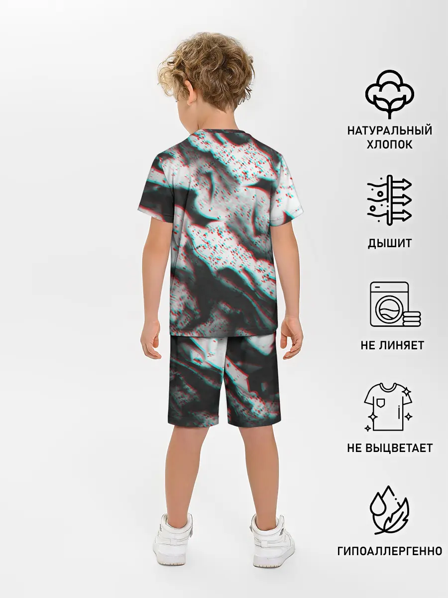 Детская пижама с шортами / ОГОНЬ ГЛИТЧ