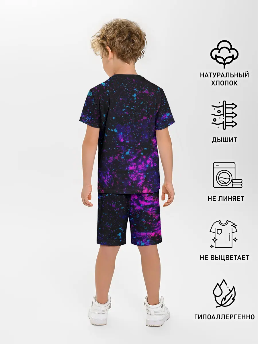 Детская пижама с шортами / GLITCH SMILE | ГЛИТЧ СМАЙЛ