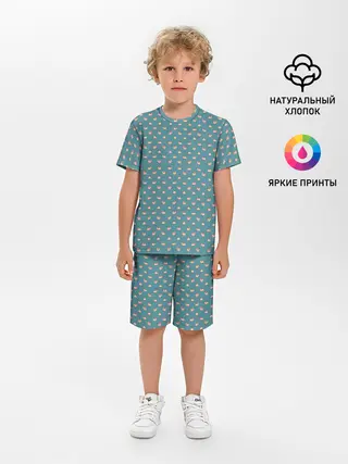 Детская пижама с шортами / Паттерн хомячков
