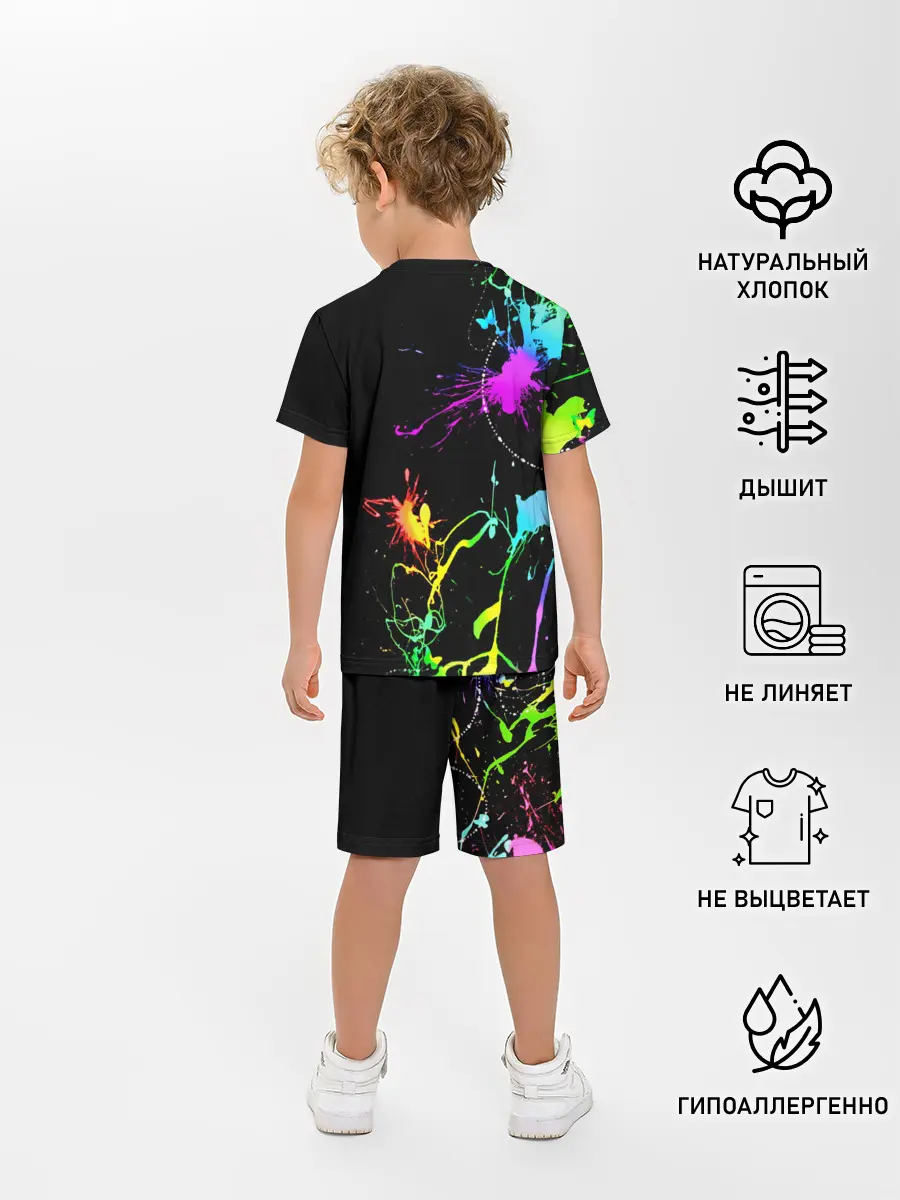 Детская пижама с шортами / НЕОНОВЫЕ КРАСКИ
