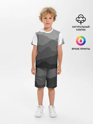 Детская пижама с шортами / горы