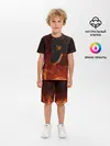 Детская пижама с шортами / ОГНЕНЫЙ ВОЛК, 3d