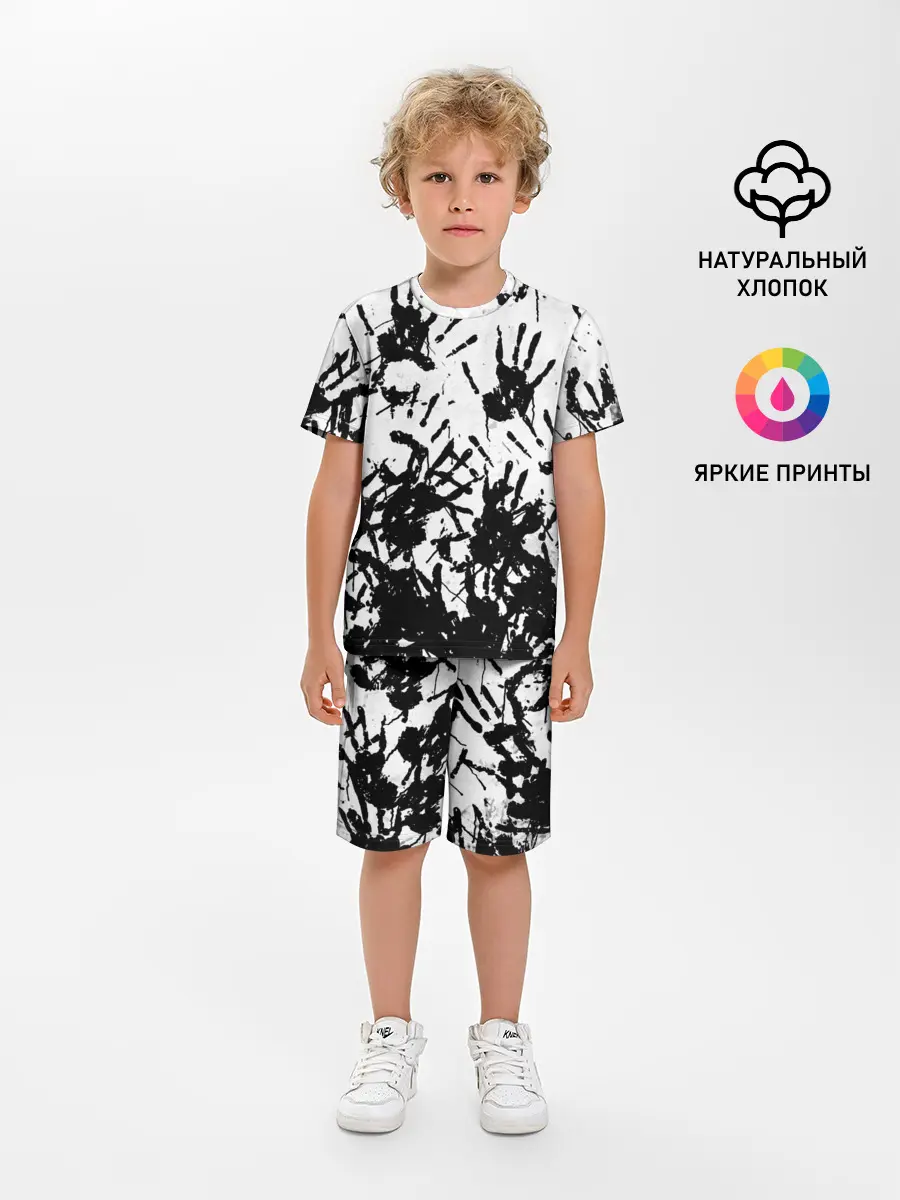 Детская пижама с шортами / Отпечатки - DEATH STRANDING