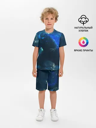 Детская пижама с шортами / ГОДЗИЛЛА В МОРЕ