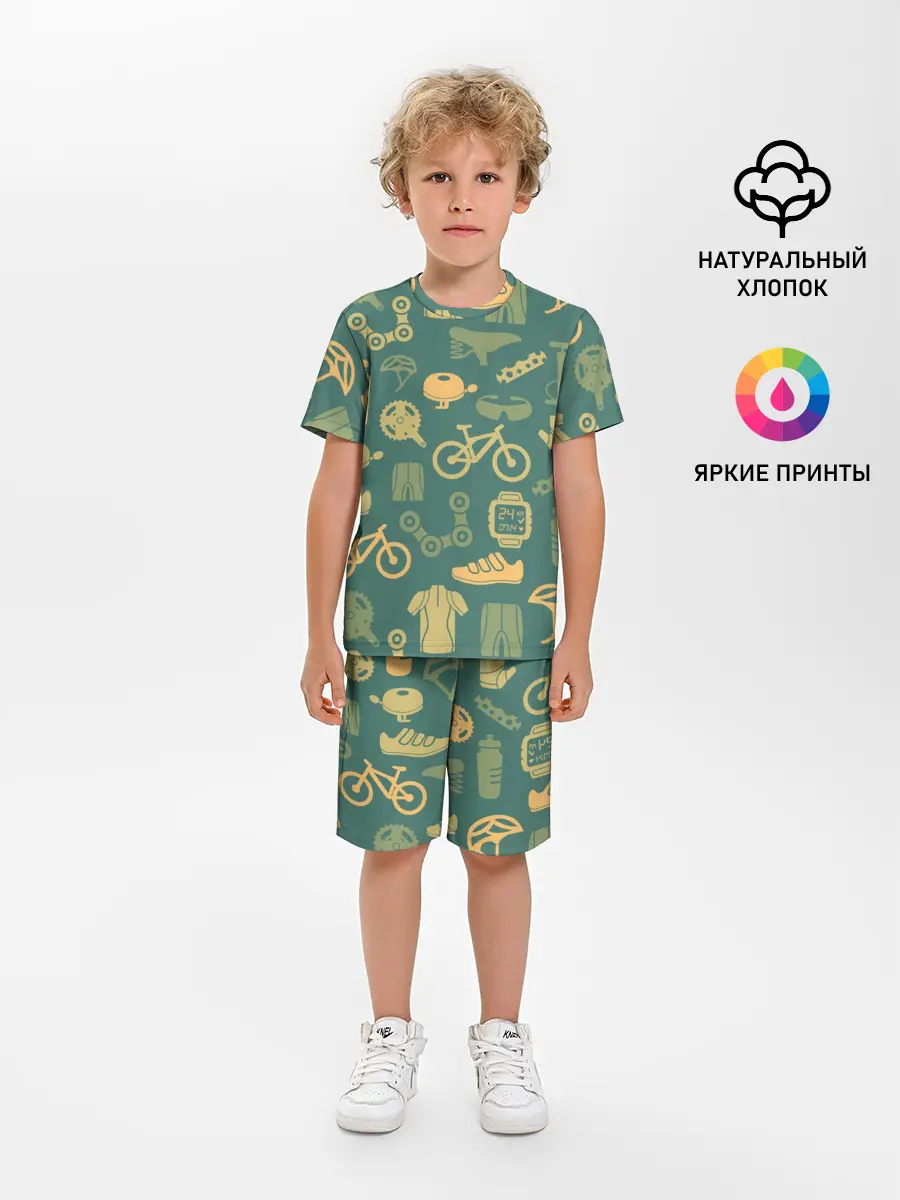 Детская пижама с шортами / Велосипедист