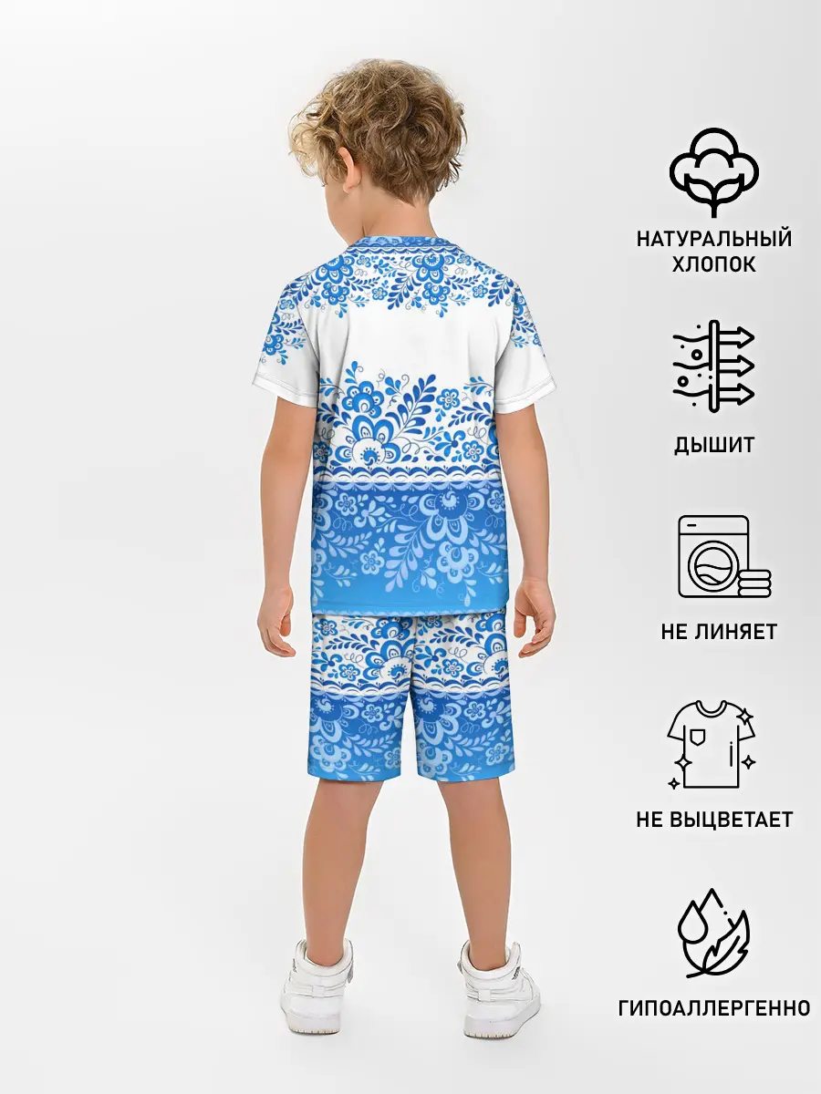 Детская пижама с шортами / Россия гжель