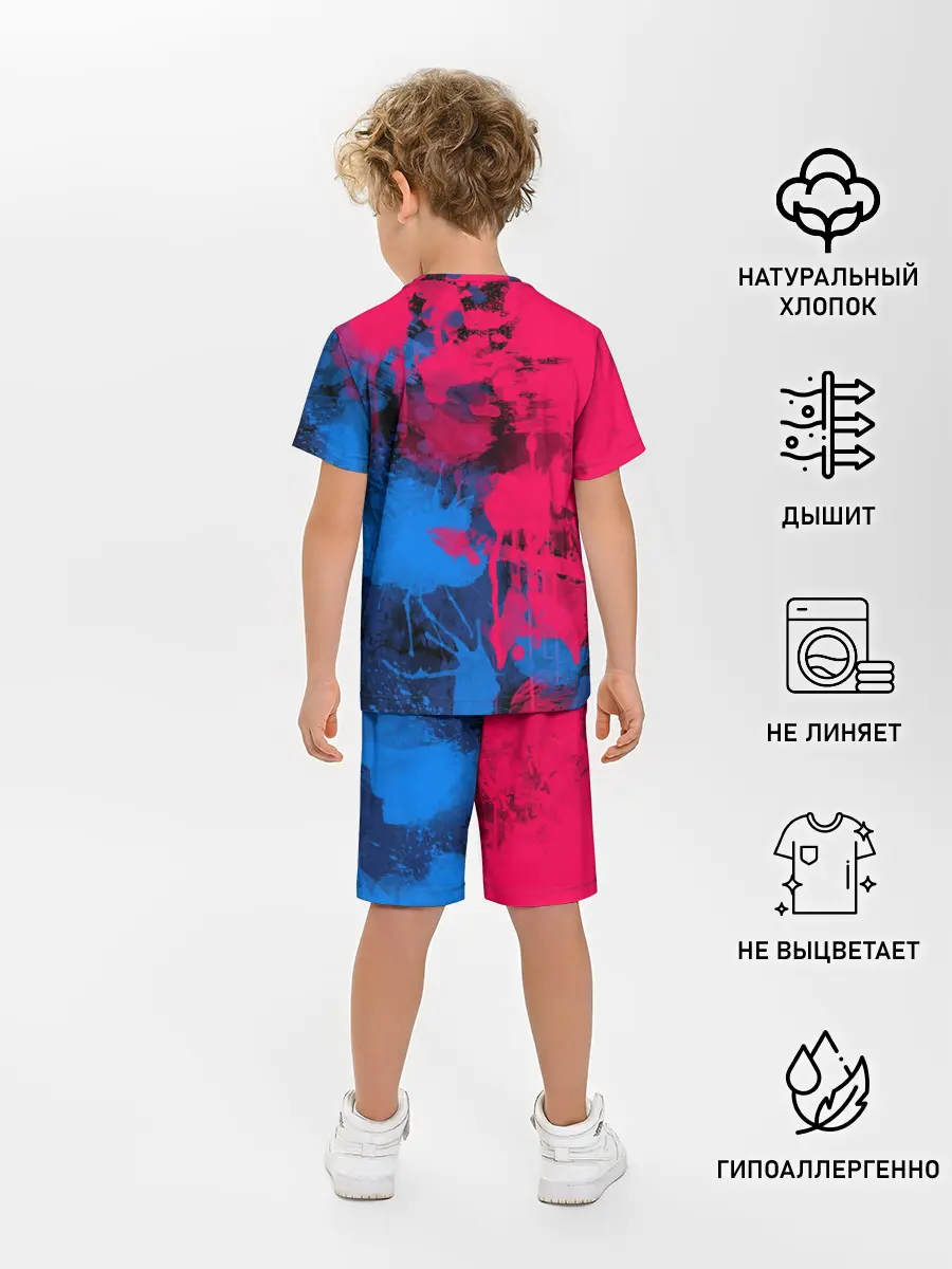 Детская пижама с шортами / Буря красок