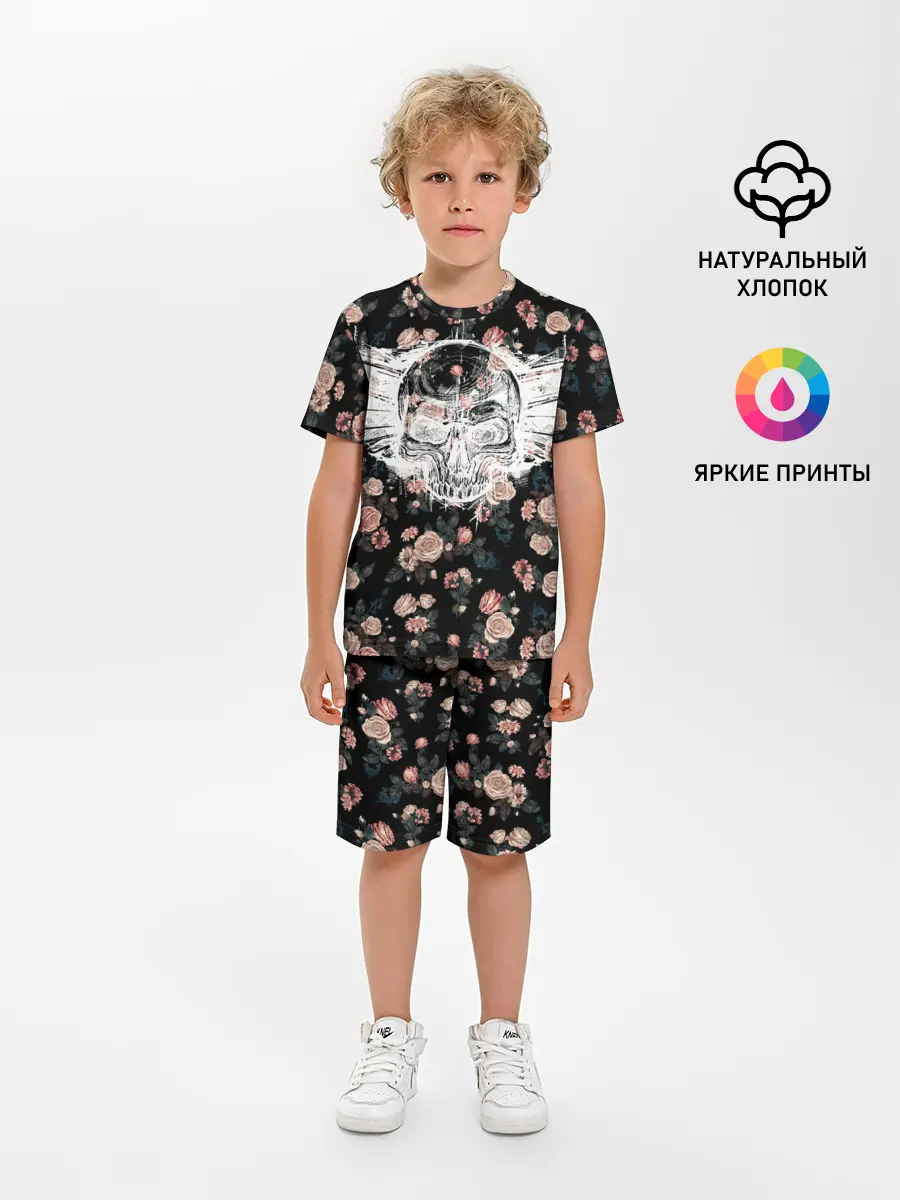 Детская пижама с шортами / Death and roses
