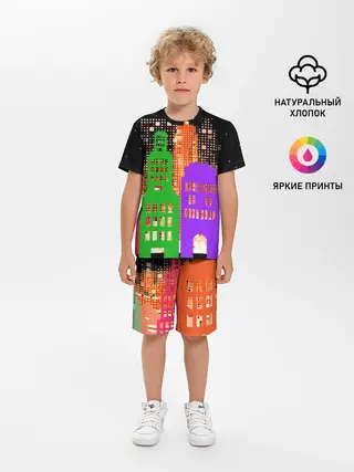Детская пижама с шортами / Ночной Город