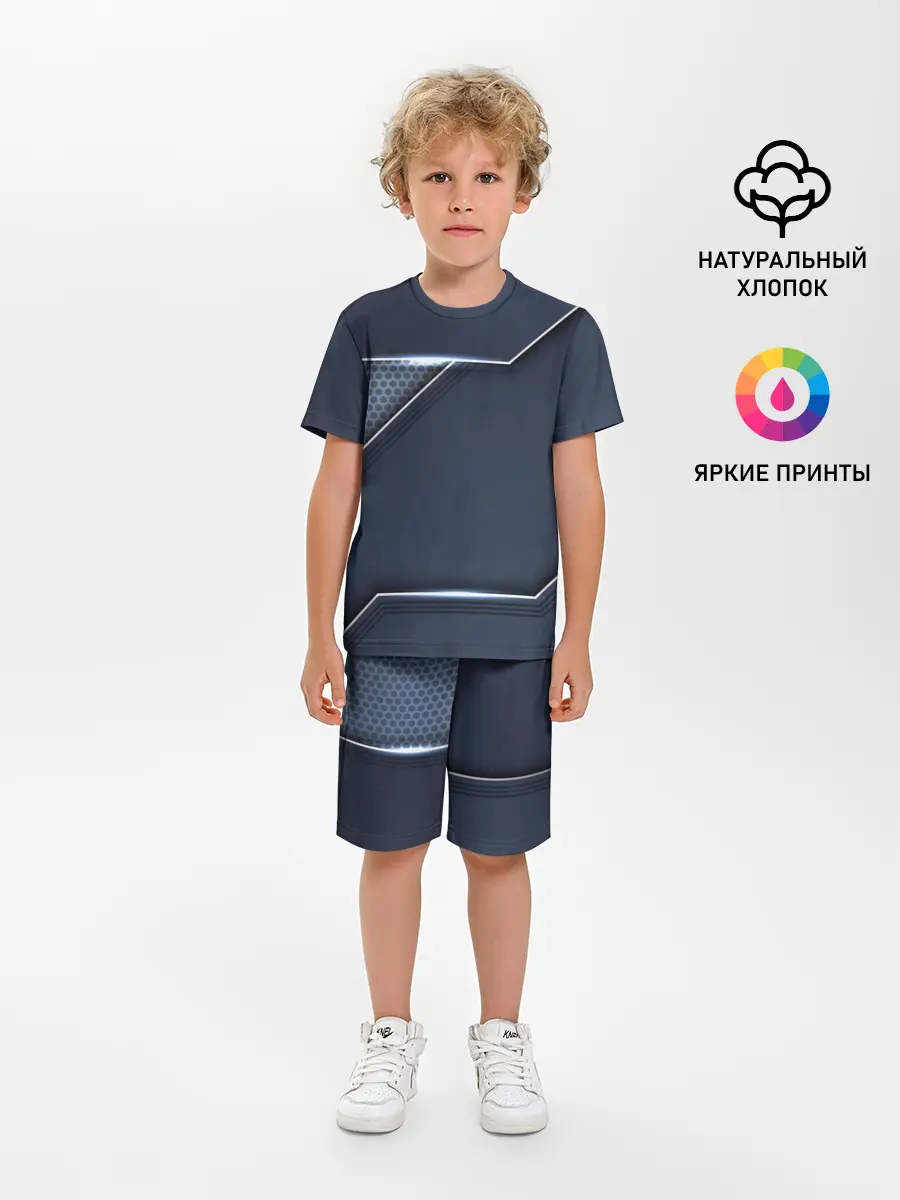 Детская пижама с шортами / Металлическая 3D основа