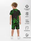 Детская пижама с шортами / GREEN STRIPES | ЗЕЛЕНАЯ ГЕОМЕТРИЯ