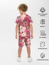 Детская пижама с шортами / Акварель, розы