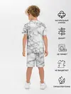 Детская пижама с шортами / Мрамор