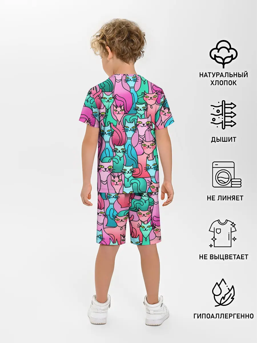 Детская пижама с шортами / Выставка котов
