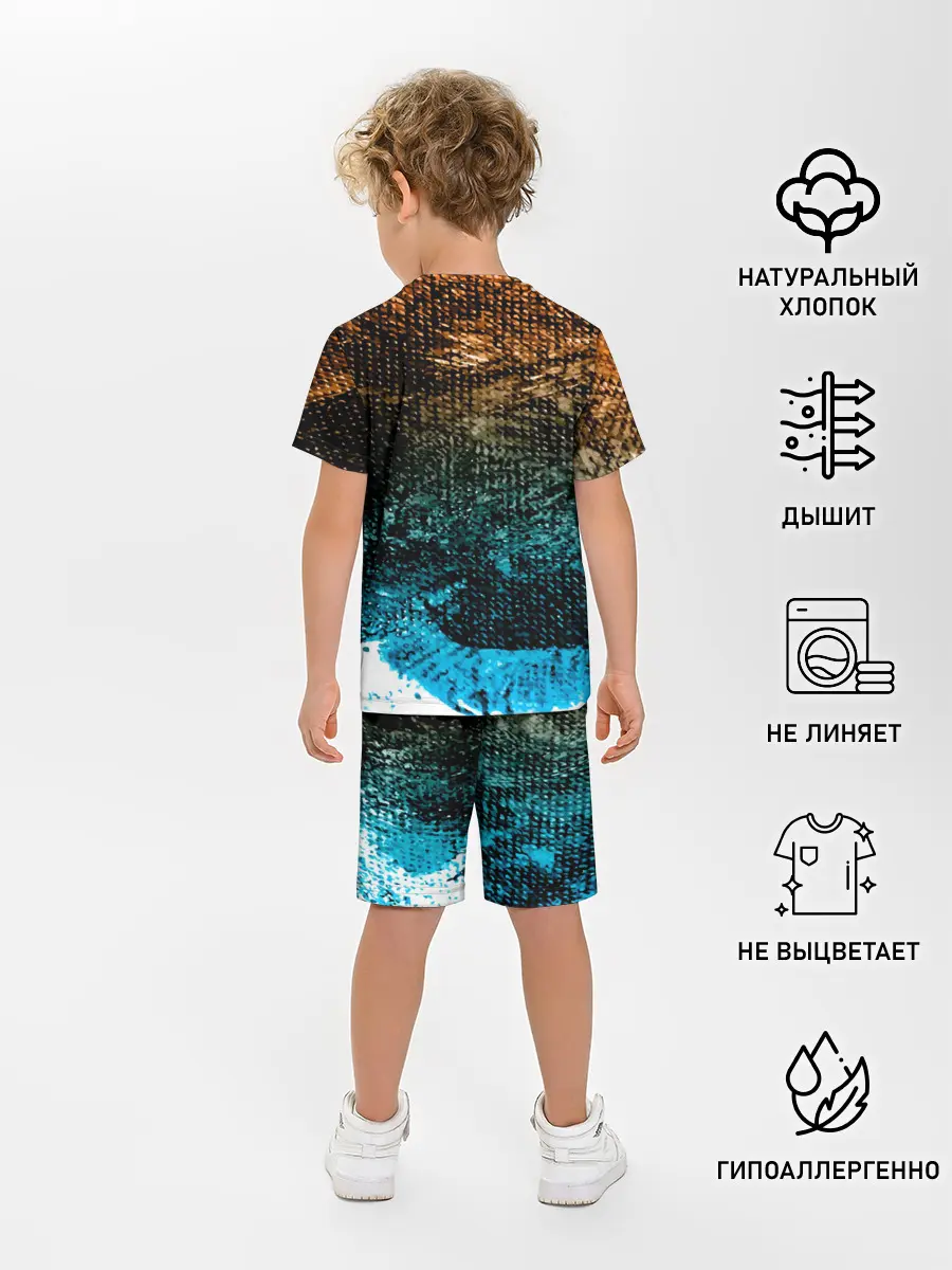 Детская пижама с шортами / Рыба на крючке