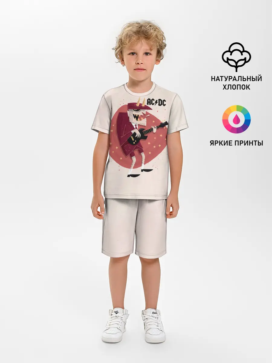 Детская пижама с шортами / Ангус Янг AC/DC