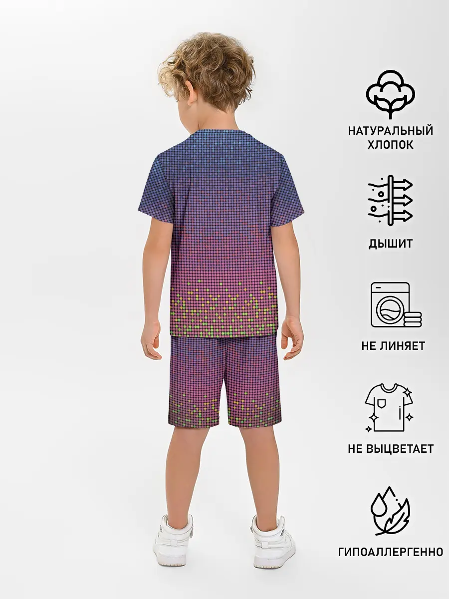 Детская пижама с шортами / Ретро узор