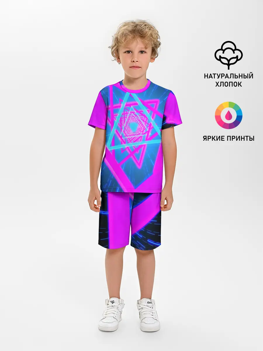 Детская пижама с шортами / MUSIC NEON