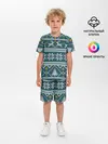 Детская пижама с шортами / Новогодний узор