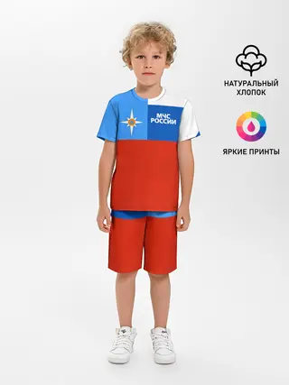 Детская пижама с шортами / Флаг МЧС России