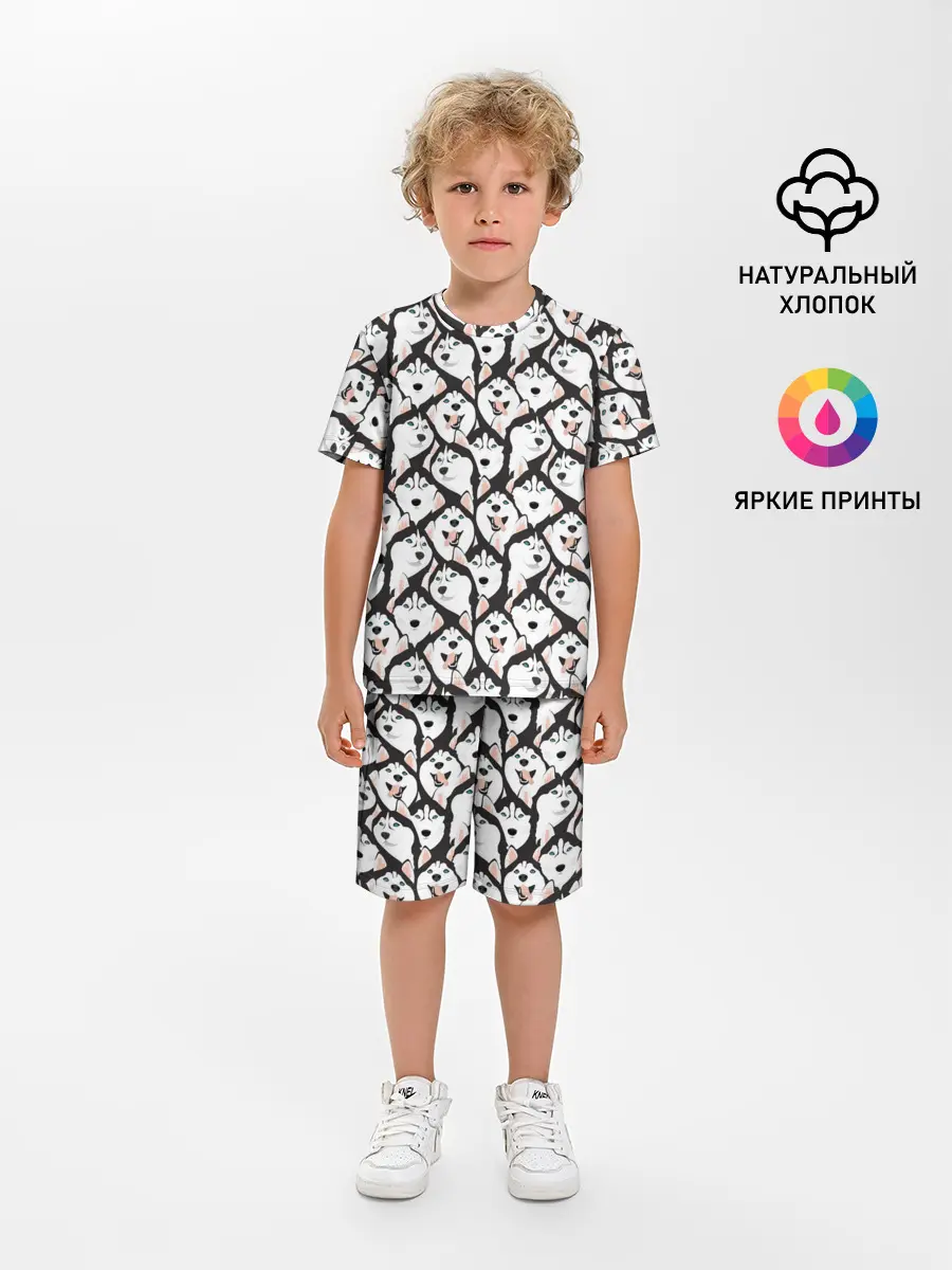 Детская пижама с шортами / Сибирский Хаски
