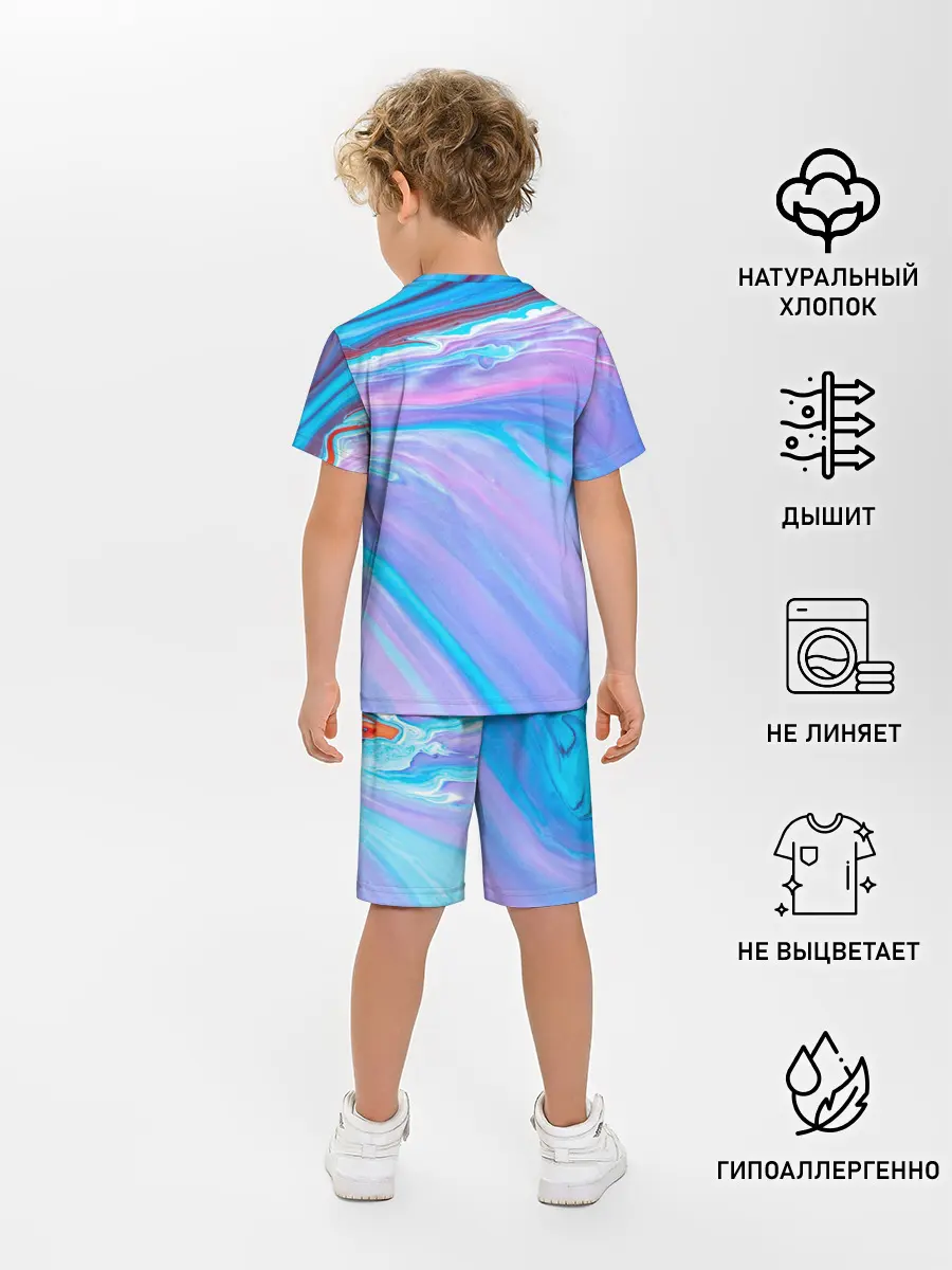 Детская пижама с шортами / Абстрактный прилив