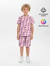 Детская пижама с шортами / Бабочки фиолетовые | 2