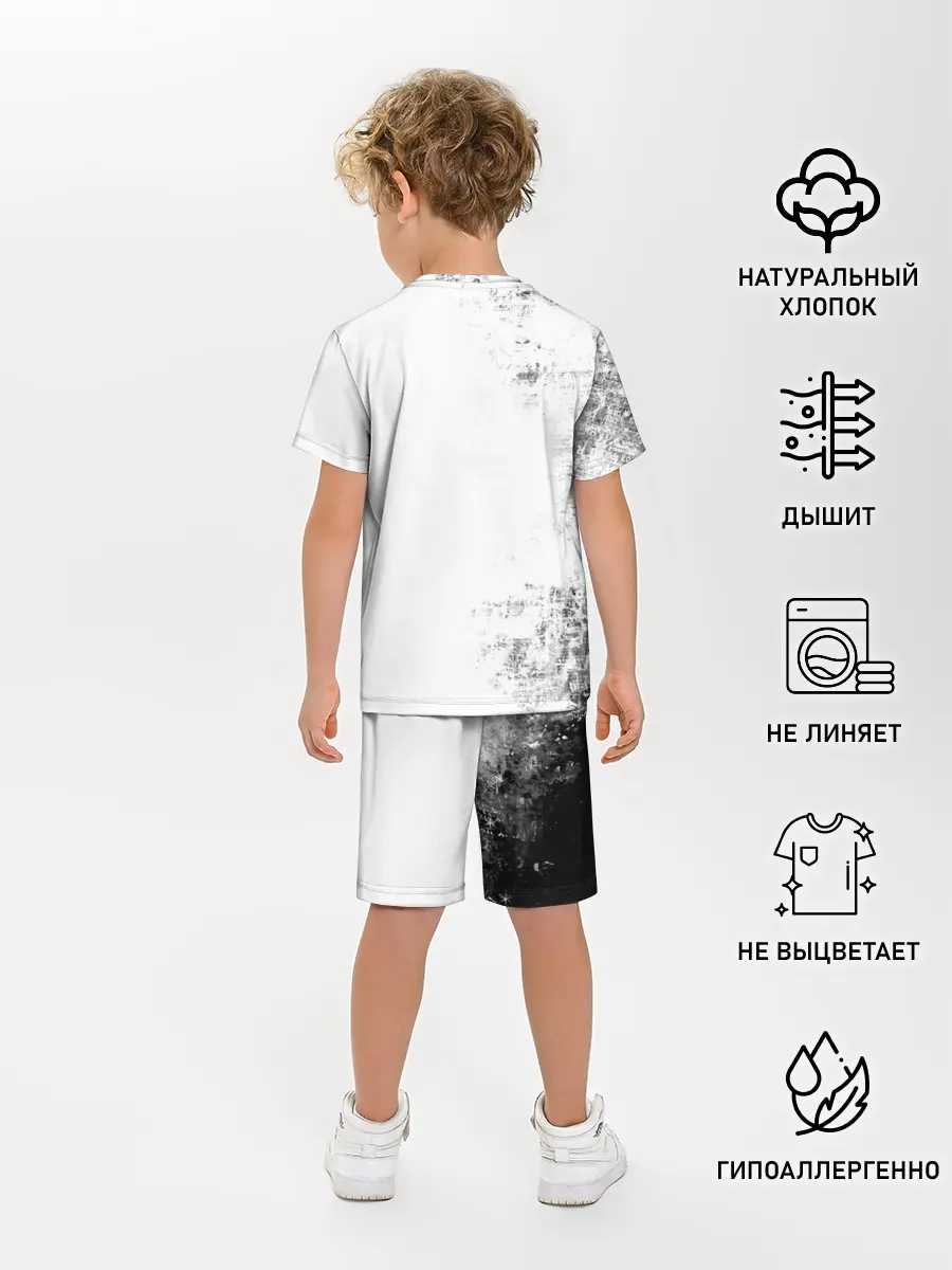 Детская пижама с шортами / Черный Аста демон Чёрный клевер